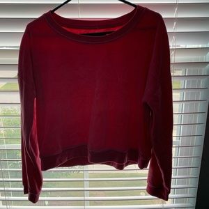 pink soft cropped sweatshirt
